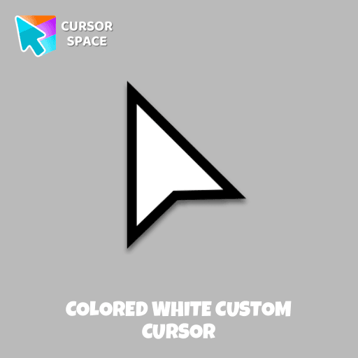 Colored White Custom Cursor